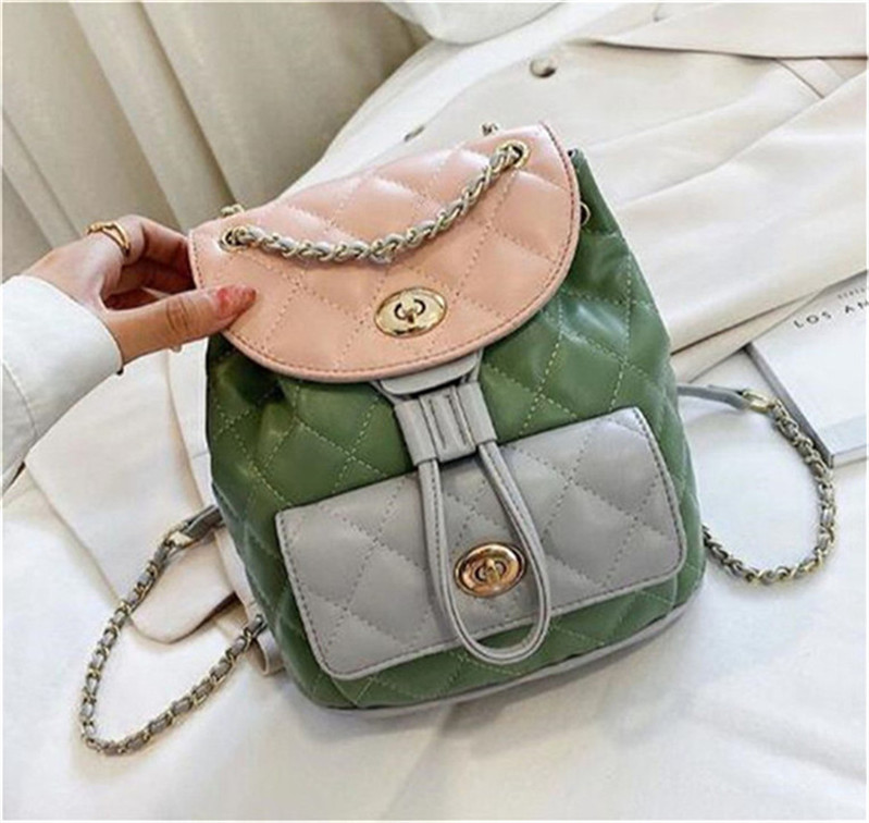 

The new 2021 backpacks Skin color Gold hardware accessories to build Space size suitable bags The fashion leisure 23 25 13