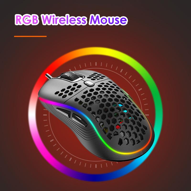Mice USB Wired Honeycomb 7 Buttons LED Backlight 6 Levels 7200 DPI Adjustable Mouse Household Computer Accessories-image-718533374
