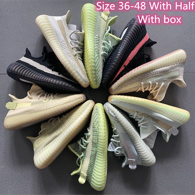 

Kanye Running Shoes West Ash Pearl Blue Zebra Cinder Tail Light 3M Reflective Israfil Asriel Linen Mens Women Trainers Top Quality With Box