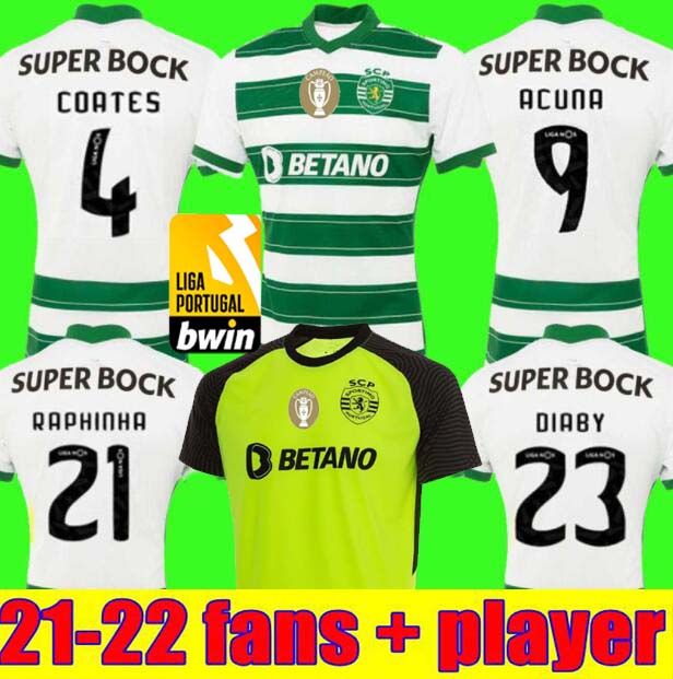

FANS + Player version SCP Lisbon Soccer Jerseys 2021 2022 S.COATES ACUNA PAULINHO J.PALHINHA G.PLATA JOVANE 21 22 Lisboa Sporting Clube de football shirt maillots, Home adult patch