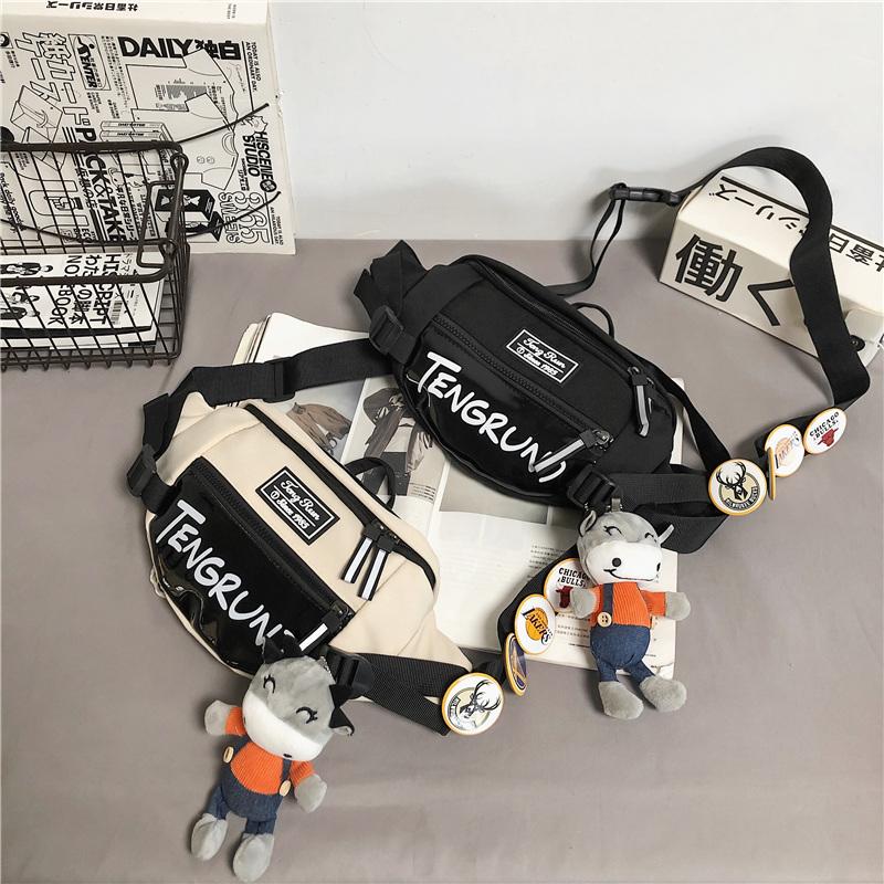 

Waist Bags Original Uoct.all Chest Bag Couple Ins Cool Casual Sports Student Pendant Messenger, Black