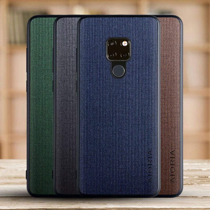 

cases for Huawei Mate 20 Pro Cross pattern funda coque capa Classical style, Grey