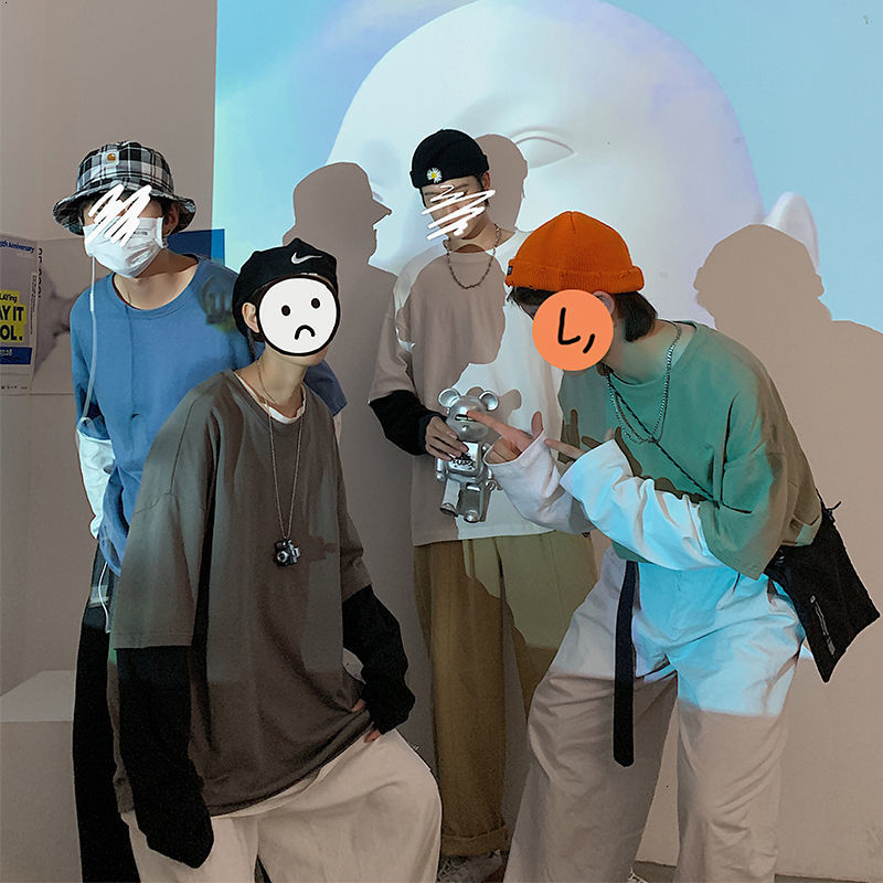 

New 2021 Men's Loose Solid Color Coats Round Neck Long Sleeve Hoodies Cotton Casual Pullover Clothes Sweatshirts Big Size M-5xl Qtgy, White