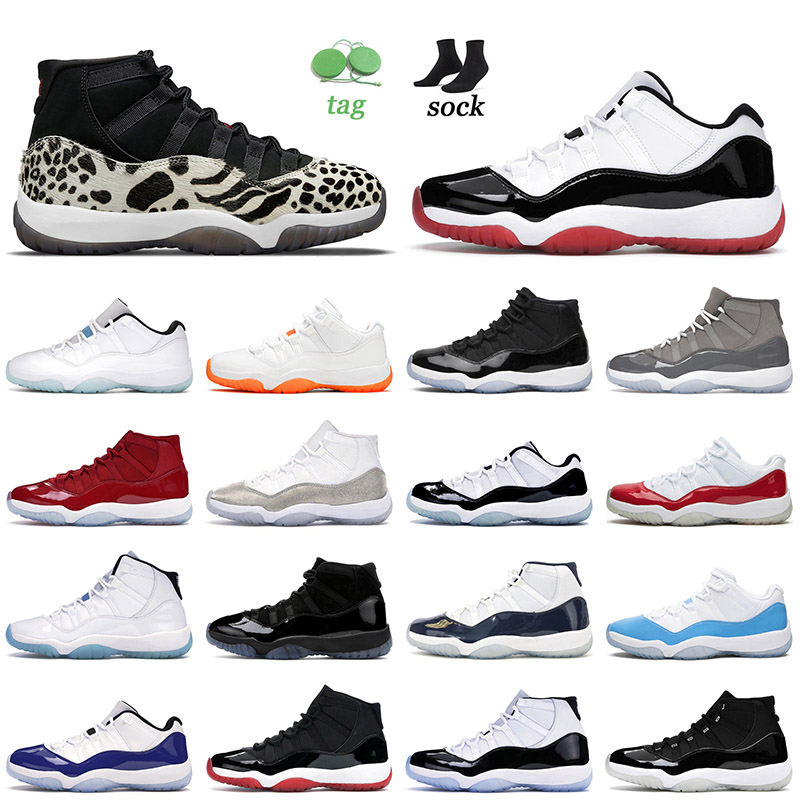 

Top Jumpman 11 11s XI Basketball Shoes Animal Instinct Low Bred Cap And Gown Concord High University Blue Mens Women Cool Grey Trainers Sneakers, B27 cool grey 2010 40-47