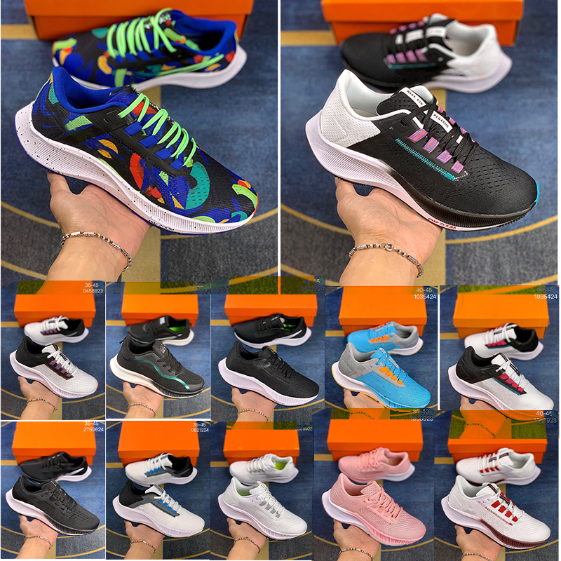 

2021 Top Quality Zoom Pegasus 38 Mens Women Running Shoes Graffiti Kelly Anna London Greedy Triple White Black Crimson Wolf Greytrainers Sneakers, A1 39-45