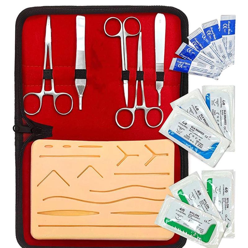 

Professional Hand Tool Sets Set Suture Training Kit Skin Operate Practice Model Pad Scissors Teaching