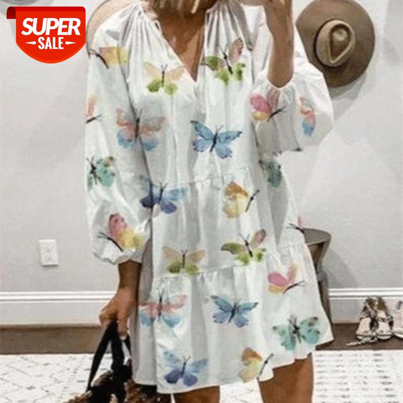 

Plus Size 5XL Printed Drawstring Women's Dress Loose Long Sleeves O-neck Female Dresses 2021 New Casual Streetwear Lady Clothes #ze5W, Black;gray