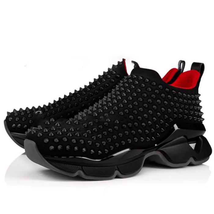 

Designer Loafers 2022 Men Women Red Bottoms Spike Shoes Sneaker Sock Donn Neopren Flats Sneakers Rivets Thick Shoes with Box New Best 1Top