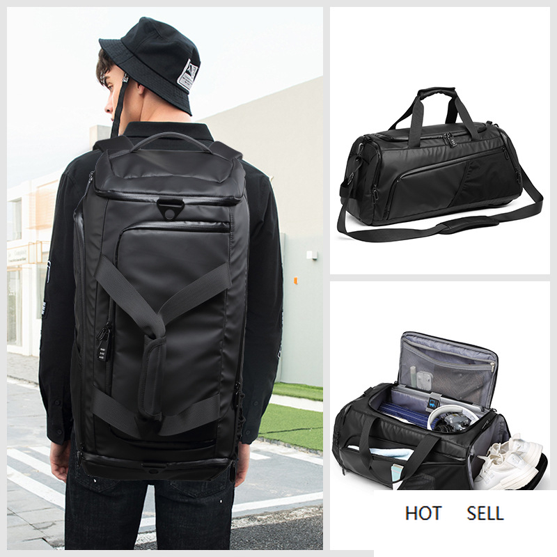 

XC Men Gym Bag Large Travel Training Fitness Workout Sports Bag Backpack Waterproof Dry Wet Shoulder Laptop Bag 62x26x26cm T8839, Blue color