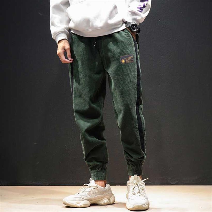 

winter corduroy trousers plus women pant thick velvet business casual loose autumn and male mens trou, Black