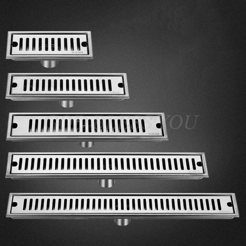

Other Bath & Toilet Supplies 1 Set 304 Stainless Steel Floor Drain Bathroom Shower Long Drainage Square Large Drains Cover Roof Drop