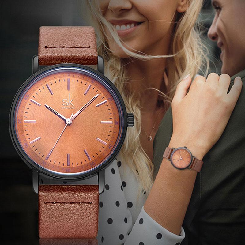 

Wristwatches Luxury Watches Women Quartz Wristwatch Leather Band Female Analog Clock Casual Simple Dial Waterproof Sport Watch For Gift, Purple watch