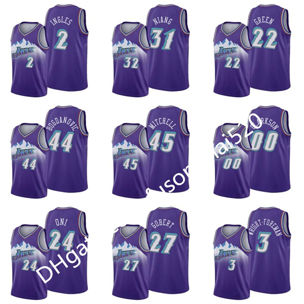 

Print Men's Women kids Purple New Uniform Rudy 27 Gobert Jersey Basketball Ricky 3 Rubio Jae 99 Crowder Derrick 15 Favors Joe 2 Ingles, Black;red