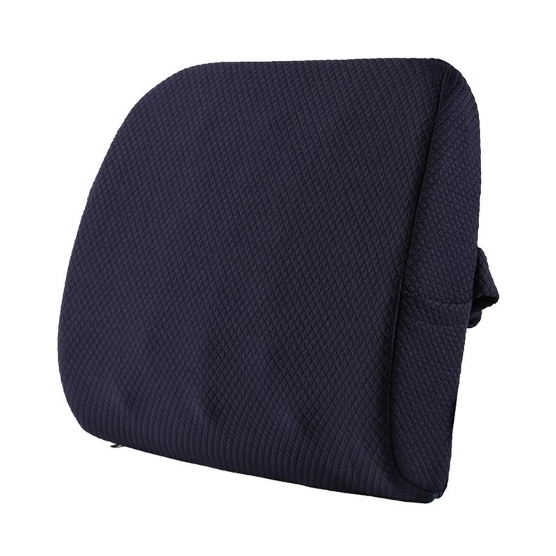 

Breathable Lumbar Support Car Seat Adjustable Ergonomic Home Office Soft Relieve Pain Slow Rebound Waist Cushion Memory Foam, Navy blue