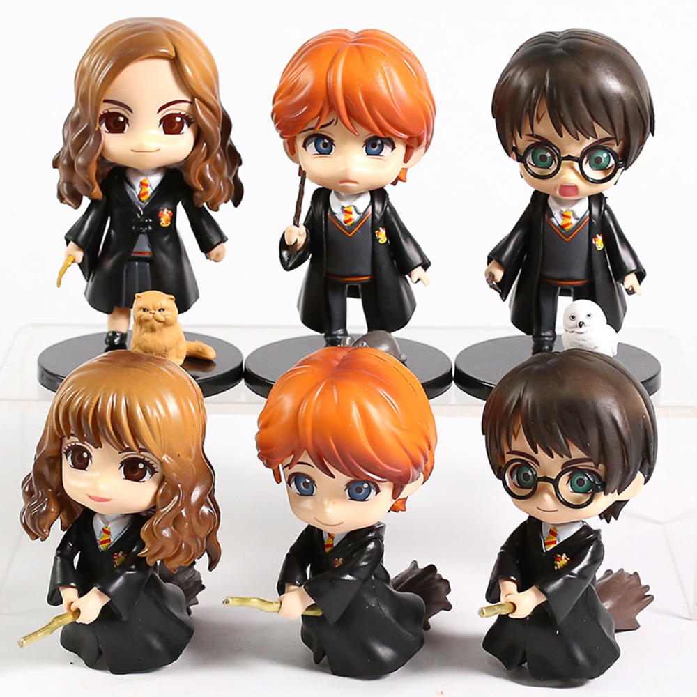 

Hermione Granger Ron Weasley PVC Figure Figurine Q Face Doll Toy 6pcs/set C0220