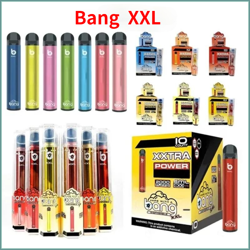 

bang xxl Disposable vape Pen Device Electronic Cigarettes starter kit 2000 Puffs 800mAh Power Battery Pre-filled 6ml Pods Cartridge Original Vapors wholesale
