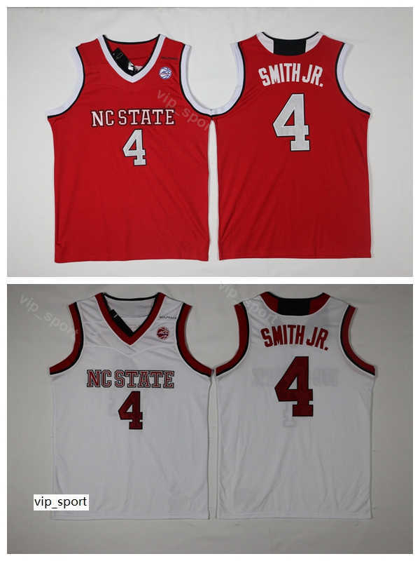 

vintage rare 4 Dennis Smith JR. Jersey Men College Basketball NC State Wolfpack Jersey Sport Team Red Color Away White High Quality