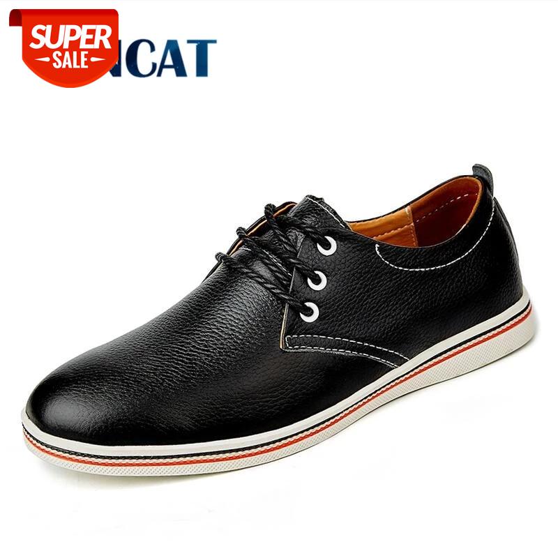 

VANCAT Big Size Men Genuine Leather Shoes Fashion Casual Men Shoes Real Leather Flats Cheap Mens Loafers #G97C