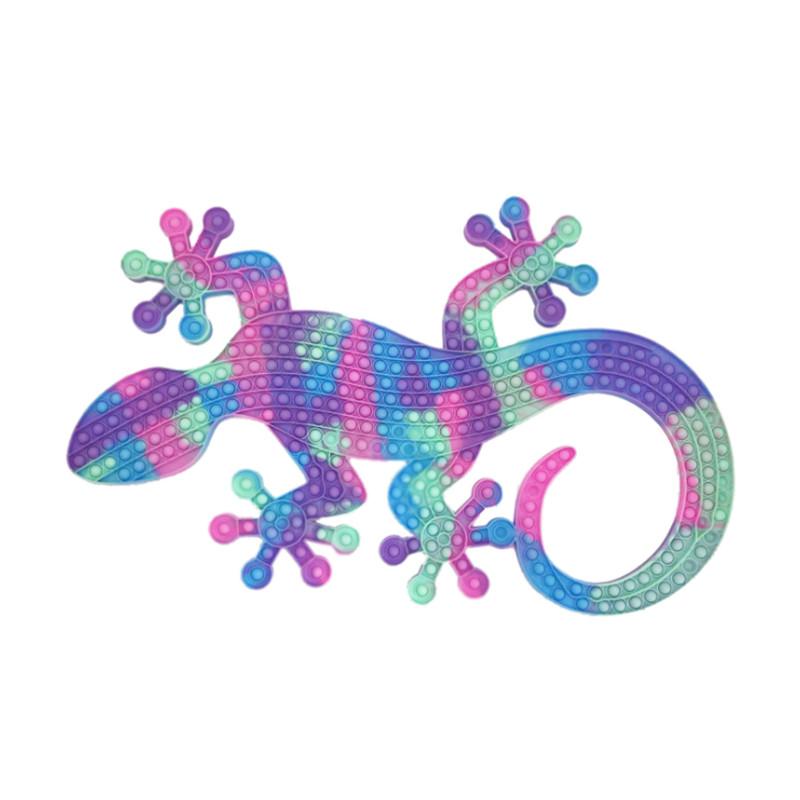 

80x55cm Gecko Fidget Vent Toys Push Bubble Desktop Autism Needs Stress Reliever Decompression Sensory Squeeze Therapy Toy Party Favor Adult Kid Gif