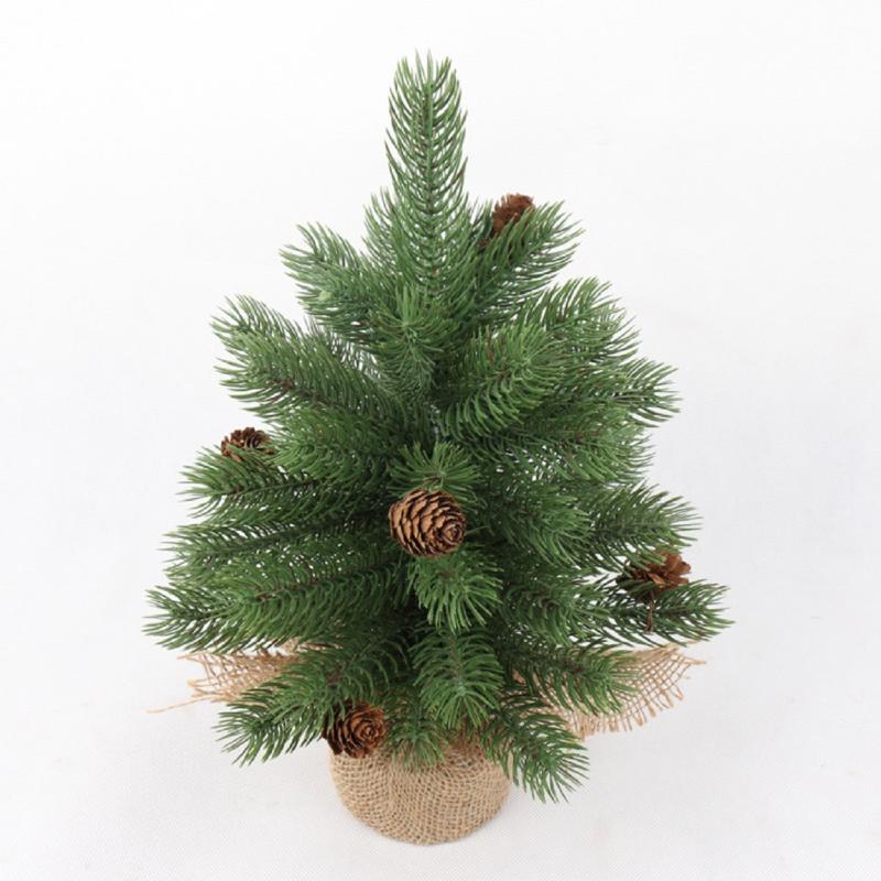 

Christmas Decorations SIMMIS Desktop Tree Small Festive Atmosphere Green PE Pine Cone Sack Height 60cm