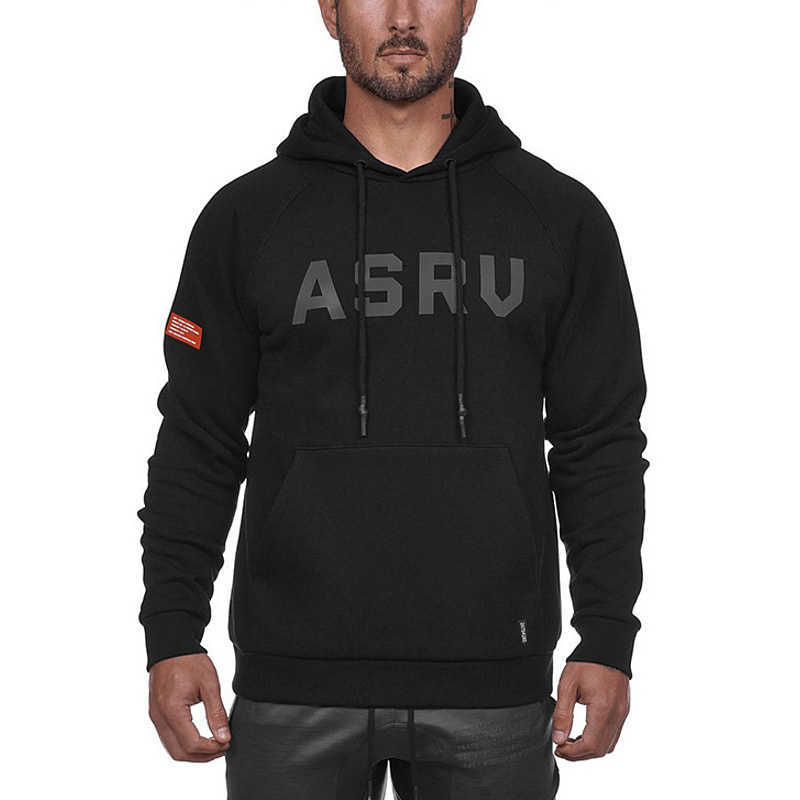 

ASRV Gyms Men's Cotton Clothing Running Hoodie Fitness Sweatshirt Pullover Hoodies Sportswear Male Workout Casual Hooded Y0907, White;black