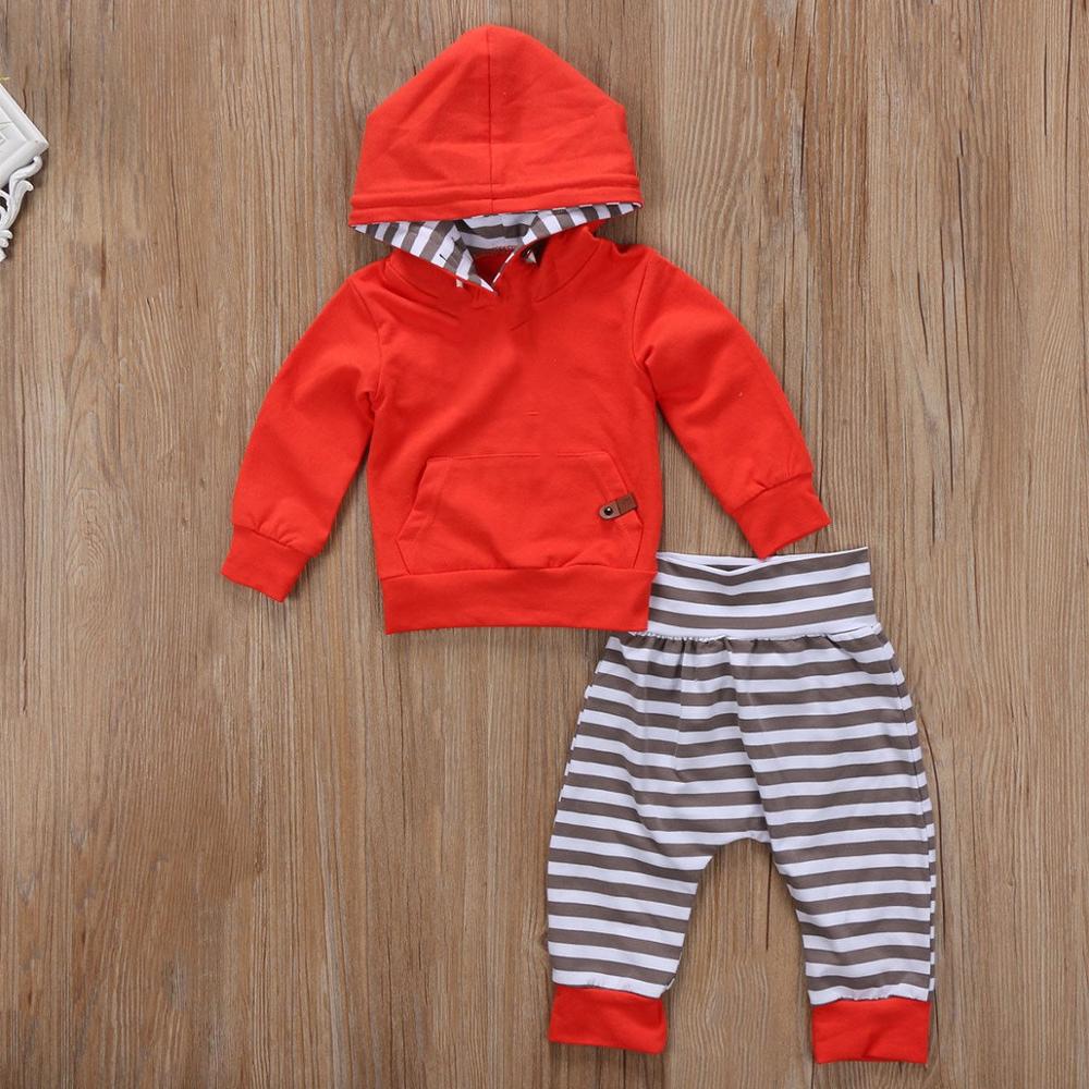 

Pudcoco Boy Set 0-24M 2pcs Newborn Kids Baby Boys Tops Hoodie T-shirt+ Shorts Pants Outfit Clothes Set, Red