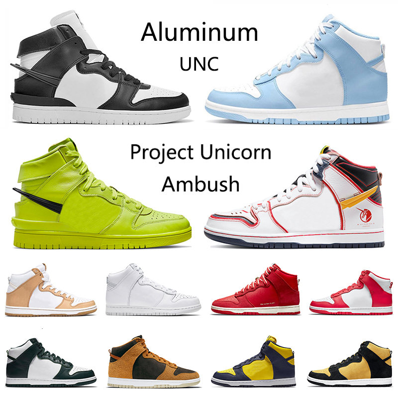 

High cut men women casual shoes Aluminum Ambush Black White Cosmic Fuchsia Chicago Flash Lime Royal Blue Project Unicorn Syracuse Michigan trainers mens sneakers, 29