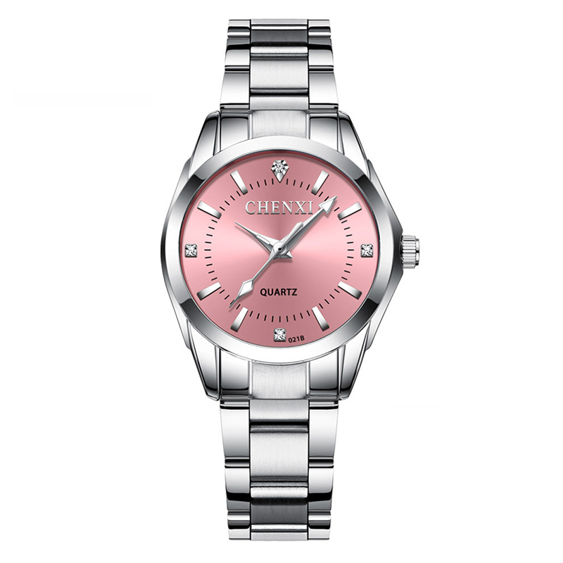 

Fashion Women Colorful Dial Reloj Mujer Concise Girl Wrist Watches Female Quartz Watches Ladies Rhinestone Clocks Watch, Pink