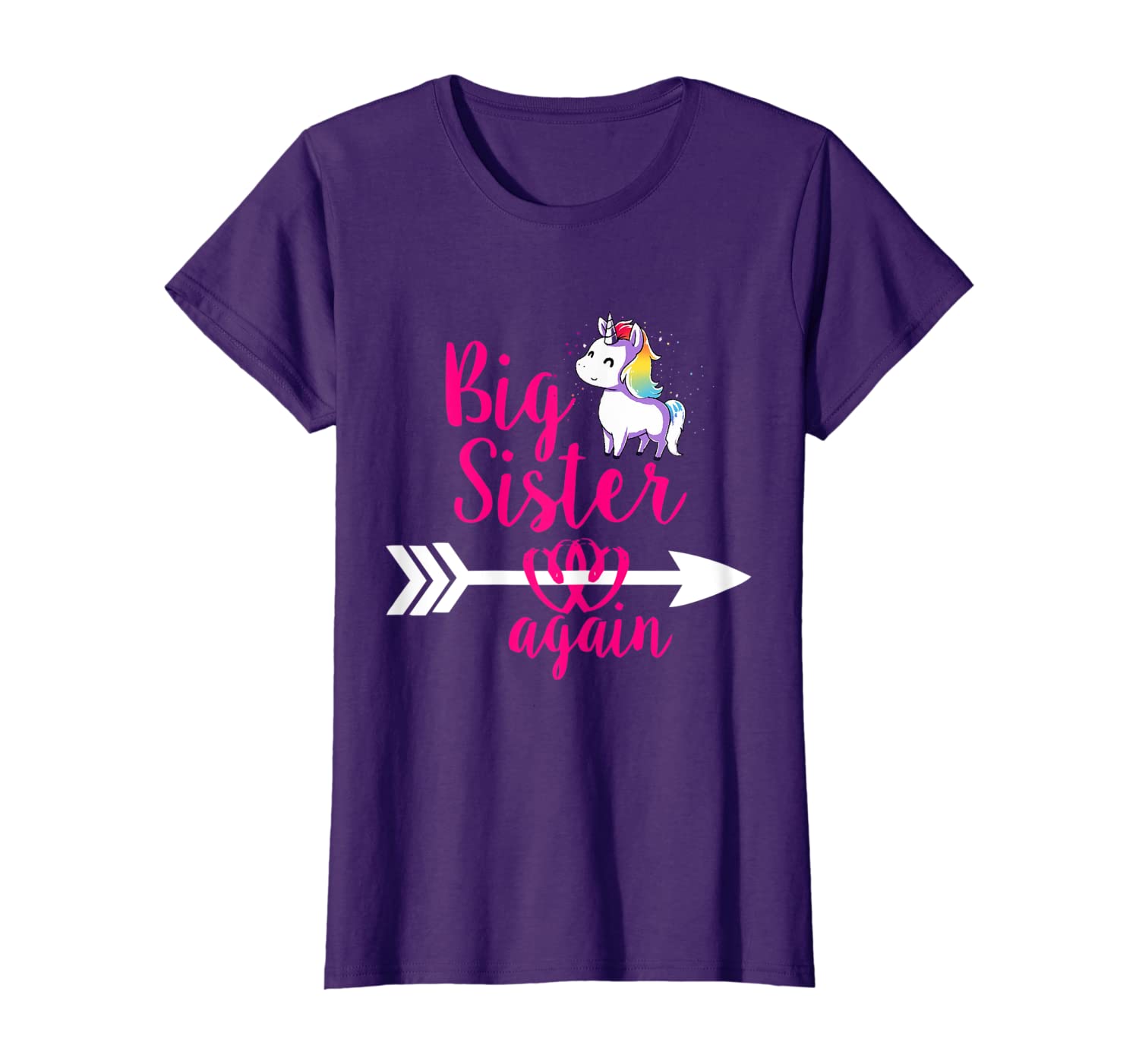 

Big Sister again T-Shirt - Sibling Older Daughter Shirt Fift, White;black