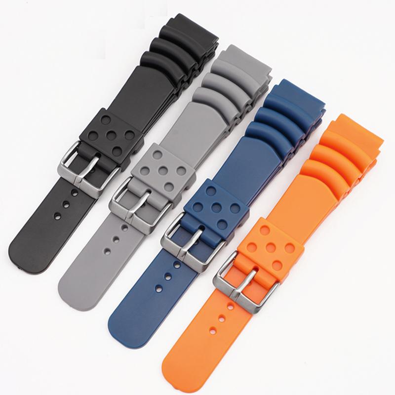 

Watch Bands Rubber Strap Lug 20 22mm Waterproof Silicone Sports For Skx007 SPRD Diving