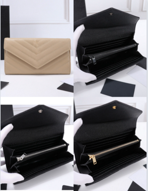 

New Wallets fo r Women Brand Long Wallet Purse for Ladies Fashion Clutch Bag With Box Designer Billetera 437469 19-11-2.5, Black