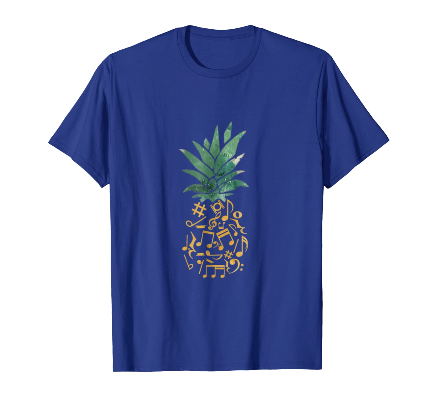 

Pineapple Music Notes T-Shirt, White;black