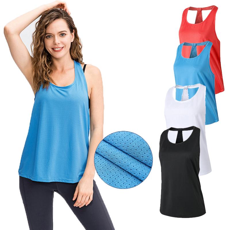 

Lovmove Sleeveless Running Vest Women Yoga Tank Tops Breathable Sport Singlet Gym Vest Fitness Crop Top Female Sleeveless Shirt