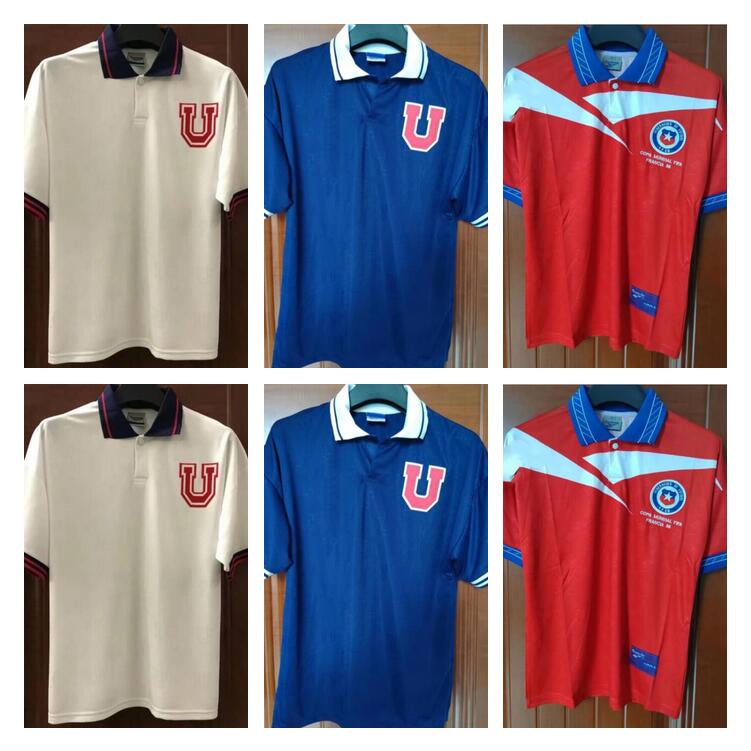 

1998 retro chile soccer jersey 98 home red vintage football shirts classic Uniform #11 SALAS Zamorano Neira Rozental Acuna Sierra top qualit