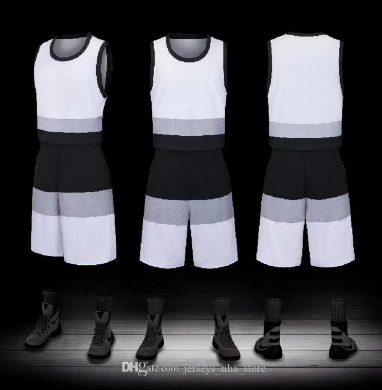 Hommes vierge double face de basket-ball d'uniformes Kits de sport Vêtements de sport Tracksuits Personnalité Personnalisé Basketball Ensembles T