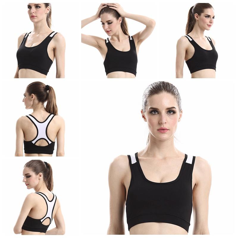 

Gym Clothing 2021 European And American Style Sports Beauty Back Shockproof Yoga Bra Female Vest, White
