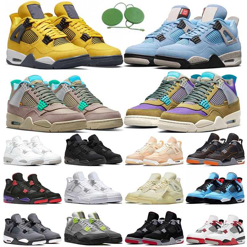 

Men Basketball Shoes 4 4s trainers Lightning Desert Moss Taupe Haze University Blue White Oreo Sail Black Cat Bred Cactus Jack mens sports sneakers, #14 fiba