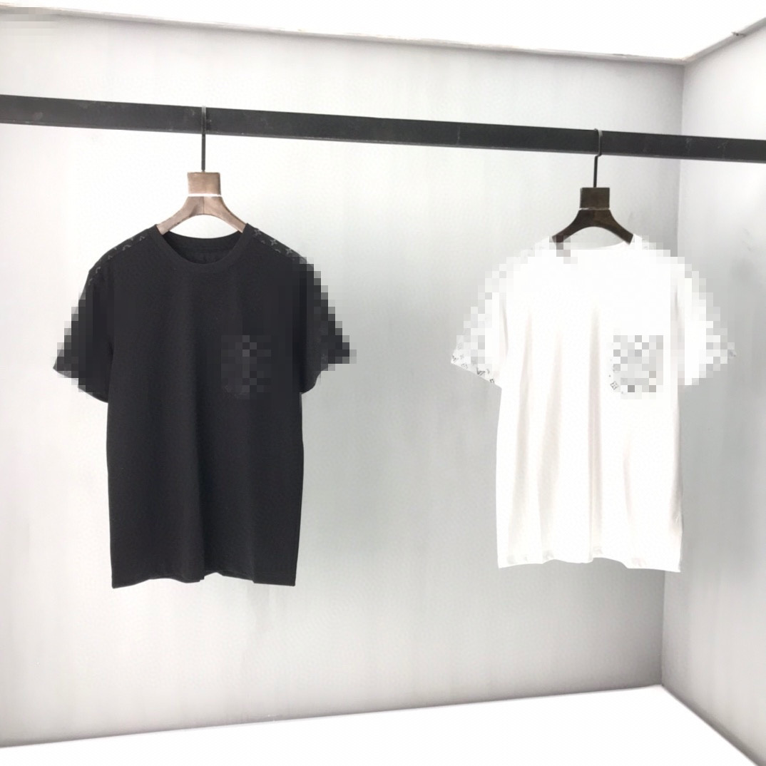 

2021 summer fashion men's high-quality letter printed T-shirt ~ Chinese size T-shirt ~ men's new designer short-sleeved T-shirt kk38, White;black