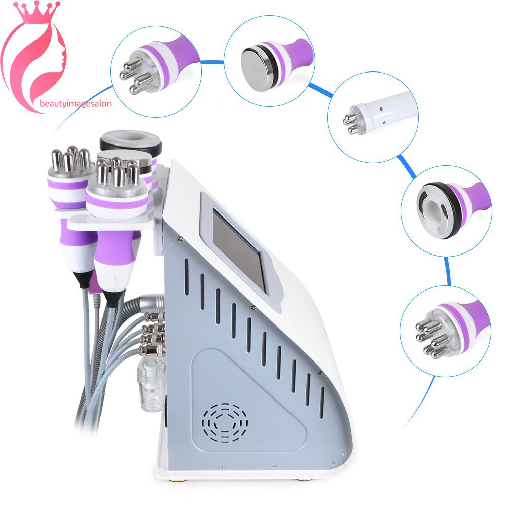 5in1 Ultrasonic Slimming Liposuction 40k Cavitation Vacuum Multipolar Bipolor Rf Laser Radio Frequency Skin Body Salon Machine