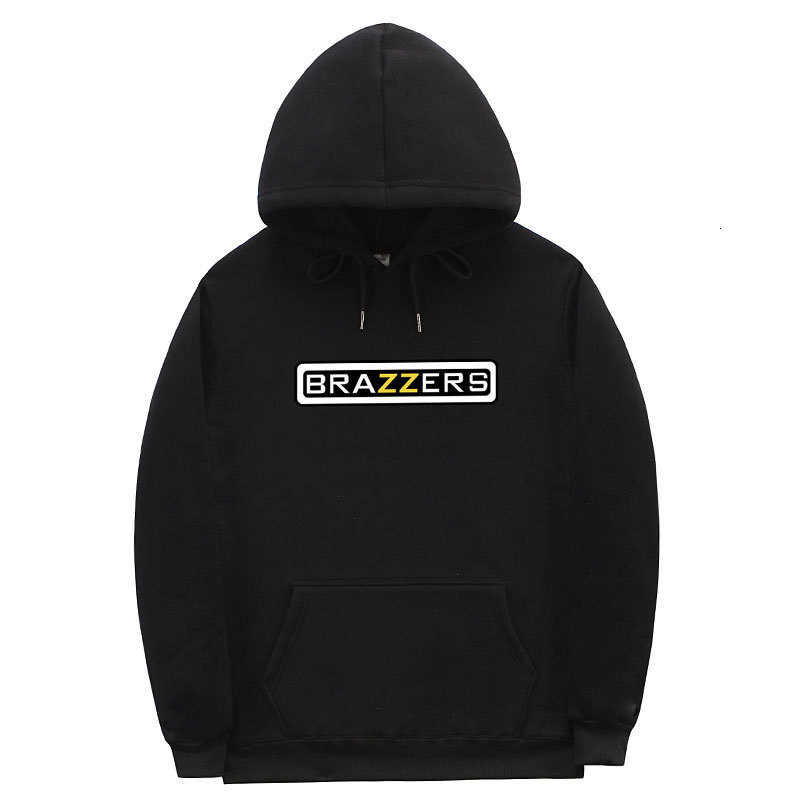 

Brazzers Street men's and women's lettered Hoodie Sweatshirt, Black