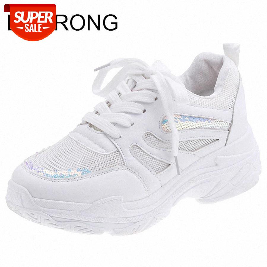 

Fashion 5CM Heel Bling Mesh Women Casual Shoes Gradient Girl Designer Shoes Ladies Tenis Feminino Platform Creepers #pG2i