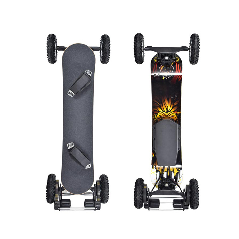 

Off-road electric skateboard Remote control 4 wheel scooter 1650W dual-drive shock-absorbing longboard