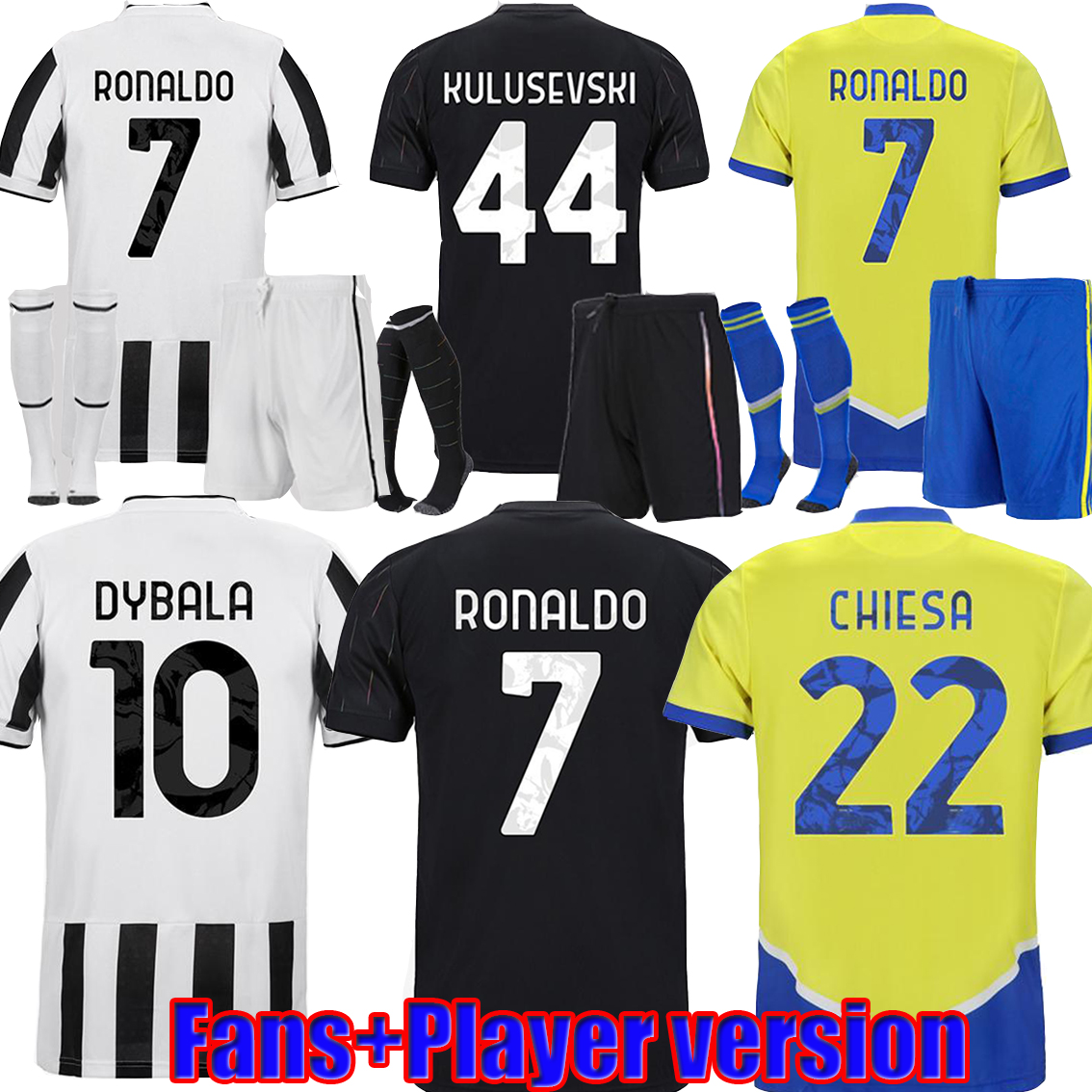 

JUVENTUS fans player version soccer jerseys 2021 2022 RONALDO DYBALA MORATA CHIESA LOCATELLI McKENNIE football kit shirt 21 22 JUVE chiellini bonucci Men Kids, Image