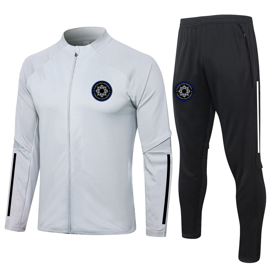 

club de foot montreal Training Suit adult Soccer Tracksuits sets kits sports full zipper jackets and pants training sets Men's Tracksuits