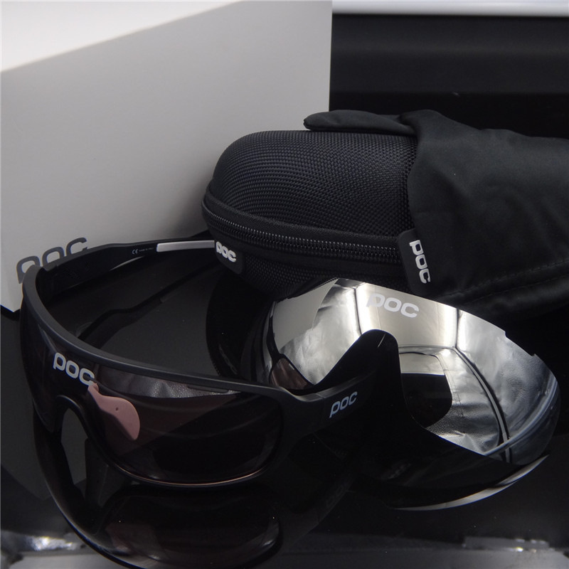 

Poc 2 Lens Do Sunglasses Outdoor Sports Men's and Women's Cycling Glasses Windbreak International Blade, White;black