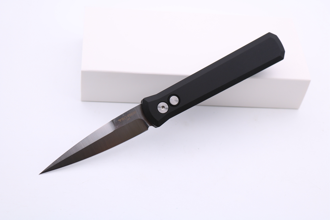 

High Quality Protech Knives Godfather Pocket Folding Knife 440C Blade 6061-T6 Handle Fruit Kitchen Knife Tactical Survival Hunting Knife