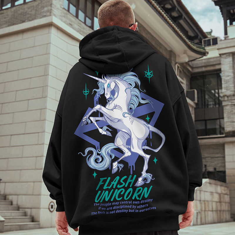 

2021 New Hip Hop Cartoon Letters Printed Vintage Sweatshirt Women Teens Girls Oversized Harajuku Hoodie Thick Warm Winter Tops Pullovers Ur6, Blue cat