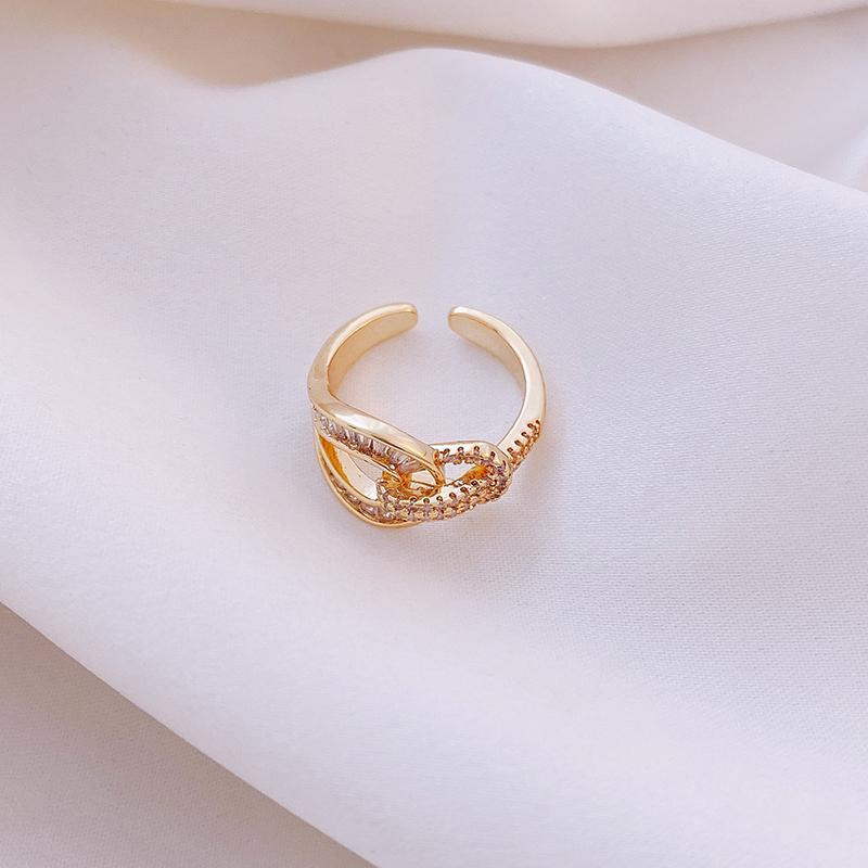 Jiezi090 Female Fashion Personality Pearl Ring Opening Fold Wear Finger Light Cold Wind To Buddhist Monastic Discipline Senior Nic-image-706252630