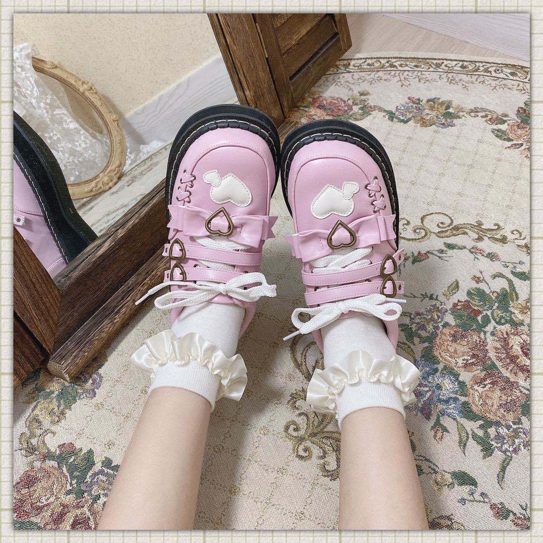 

Spring Fall Mary Jane Women Anime Lolita Buckle Flat Retro Platform Casual Kawaii Girls Running Shoes 1s2c