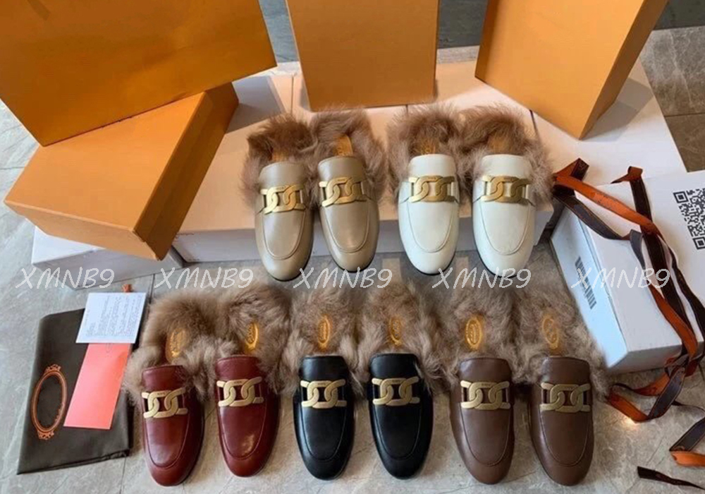 

Women's Slippers Casual Shoes Luxury Designer Classic Comfortable Autumn and Winter Furry Home High-quality Cowhide Rabbit Fur Slipper Loafers Wholesale, This option is not for sale